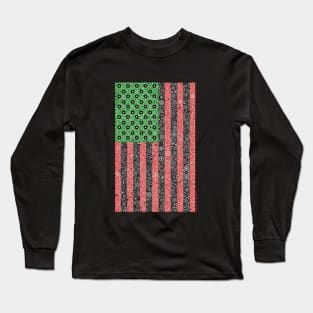 Pan American Distressed Circle Design Flag Long Sleeve T-Shirt